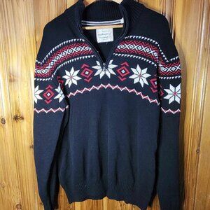 ORIGINAL WEATHERPROOF VINTAGE MENS SWEATER 100 % ALGODON 1/4 ZIP  XL